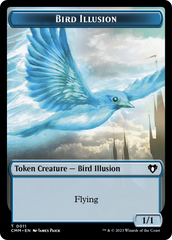 Spirit (0039) // Bird Illusion Double-Sided Token [Commander Masters Tokens] | Chromatic Games