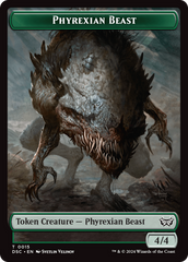 Phyrexian Beast //Manifest Double-Sided Token [Duskmourn: House of Horror Commander Tokens] | Chromatic Games