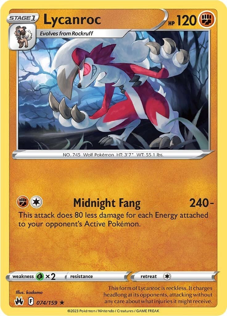 Lycanroc (074/159) [Sword & Shield: Crown Zenith] | Chromatic Games