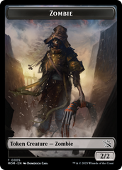 Monk // Zombie Double-Sided Token [March of the Machine Tokens] | Chromatic Games