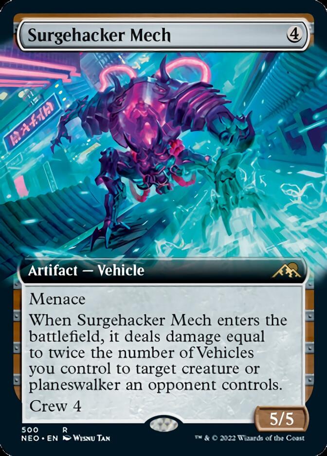 Surgehacker Mech (Extended Art) [Kamigawa: Neon Dynasty] | Chromatic Games