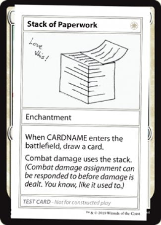 Stack of Paperwork (2021 Edition) [Mystery Booster Playtest Cards] | Chromatic Games