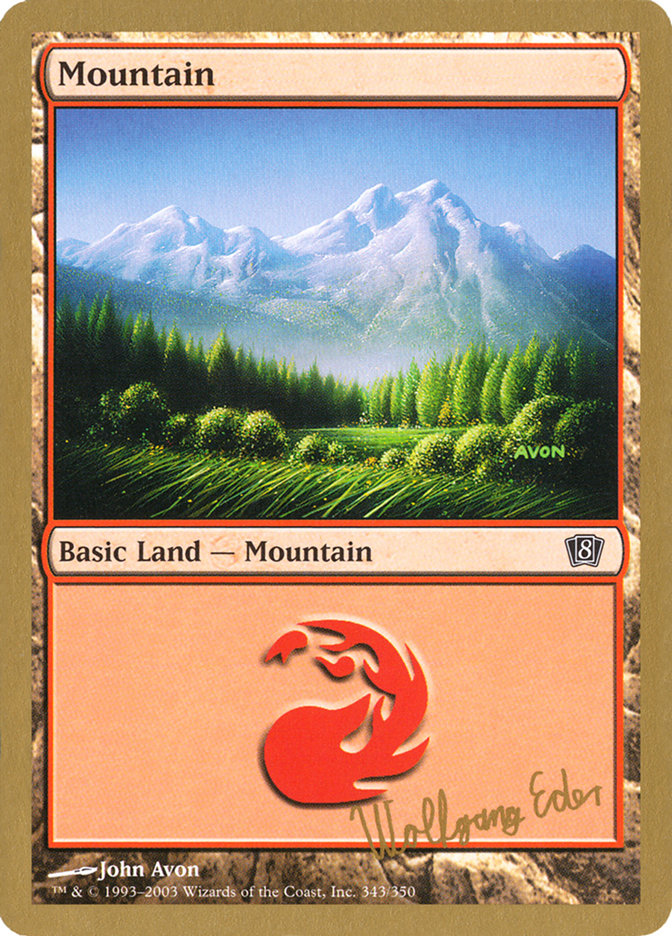 Mountain (we343) (Wolfgang Eder) [World Championship Decks 2003] | Chromatic Games