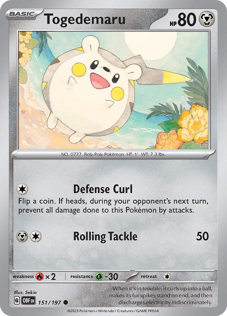 Togedemaru (151/197) [Scarlet & Violet: Obsidian Flames] | Chromatic Games