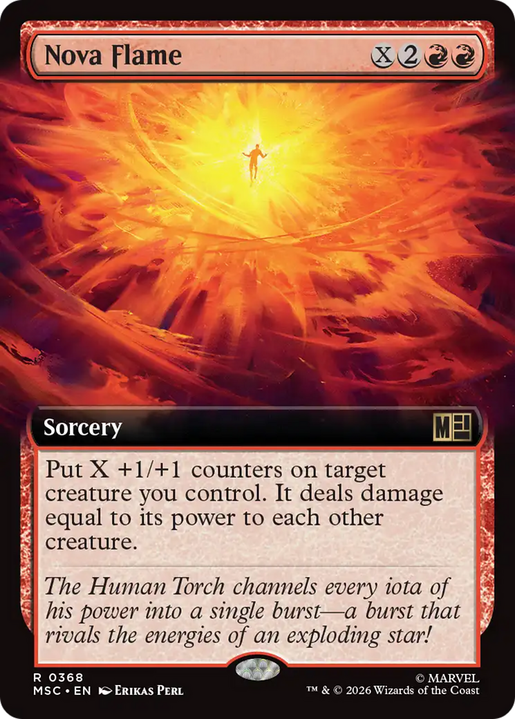 Nova Flame (Extended Art) [Marvel Super Heroes Commander] | Chromatic Games