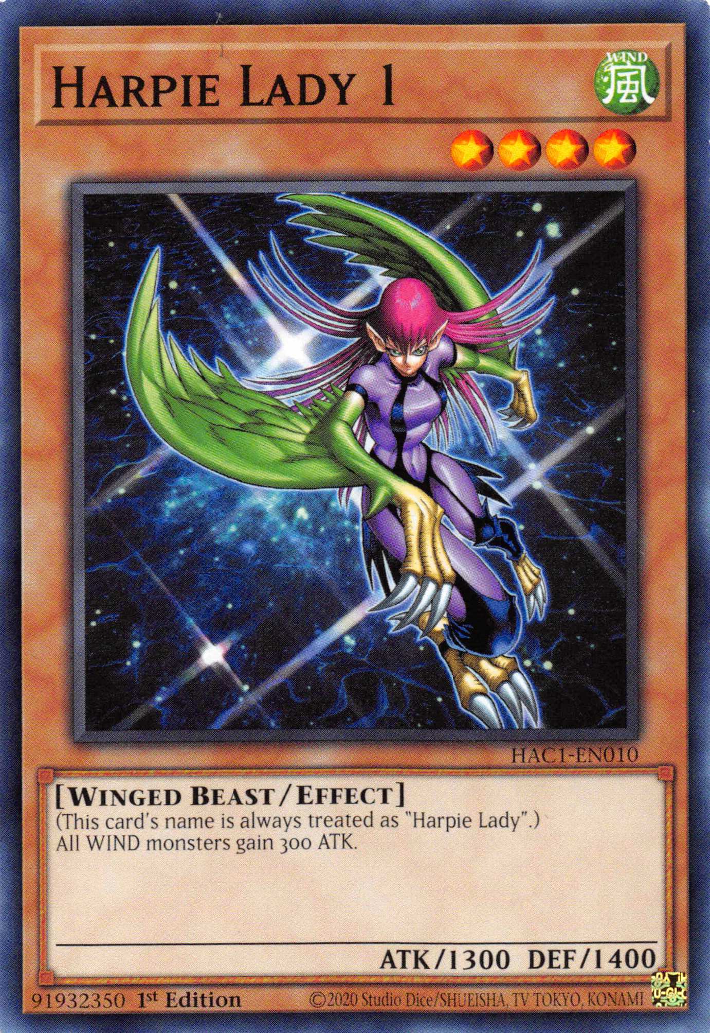 Harpie Lady 1 [HAC1-EN010] Common | Chromatic Games