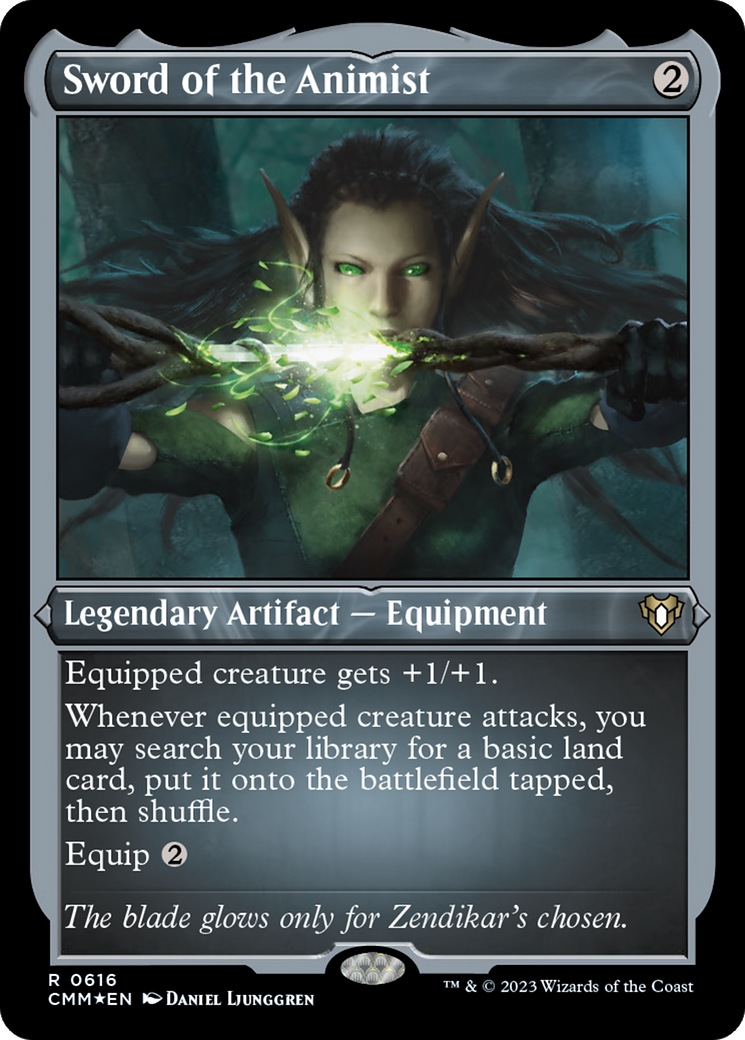 Sword of the Animist (Foil Etched) [Commander Masters] | Chromatic Games