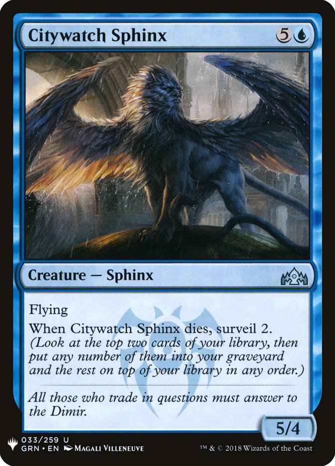 Citywatch Sphinx [Mystery Booster] | Chromatic Games