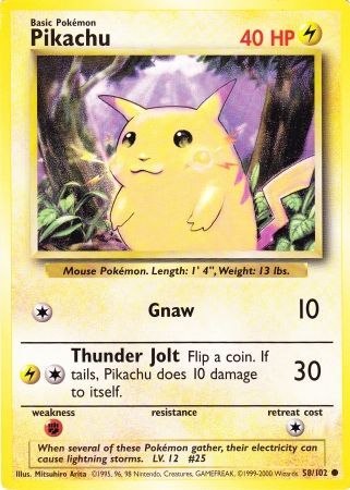 Pikachu (58/102) (Jumbo Card) [Base Set Unlimited] | Chromatic Games