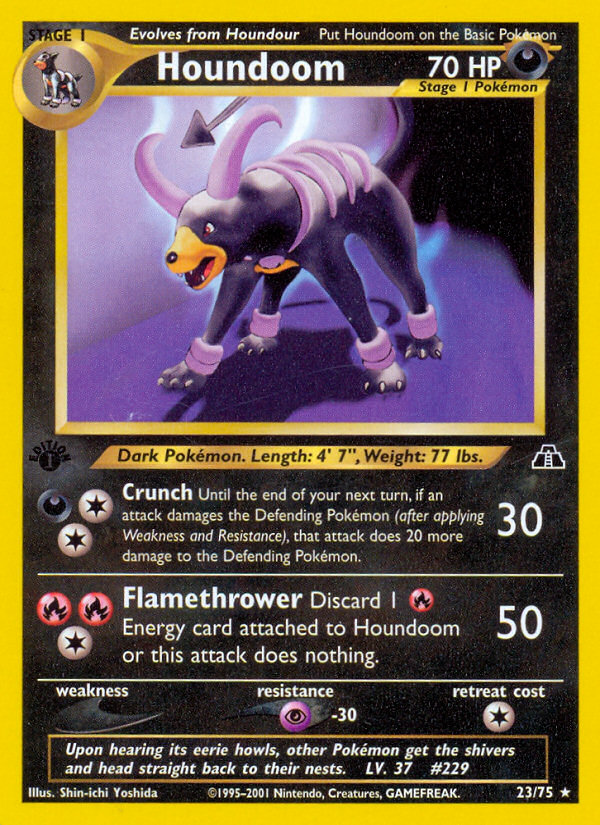 Houndoom (23/75) [Neo Discovery 1st Edition] | Chromatic Games