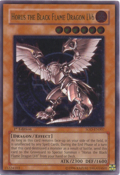 Horus the Black Flame Dragon LV6 [SOD-EN007] Ultimate Rare | Chromatic Games