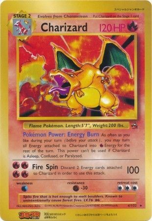 Charizard (4/102) (CoroCoro Promo) (Jumbo Card) [Base Set Unlimited] | Chromatic Games