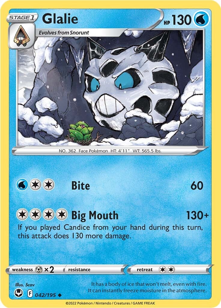 Glalie (042/195) [Sword & Shield: Silver Tempest] | Chromatic Games