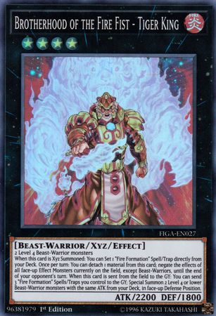 Brotherhood of the Fire Fist - Tiger King [FIGA-EN027] Super Rare | Chromatic Games