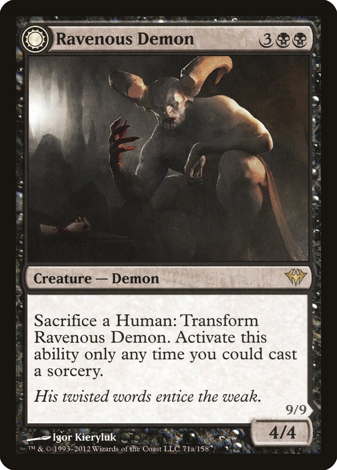 Ravenous Demon // Archdemon of Greed 71/158 (Dark Ascension)  | Chromatic Games