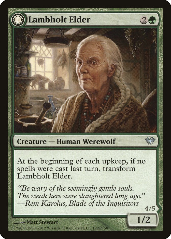 Lambholt Elder // Silverpelt Werewolf 122/158 (Dark Ascension)  | Chromatic Games