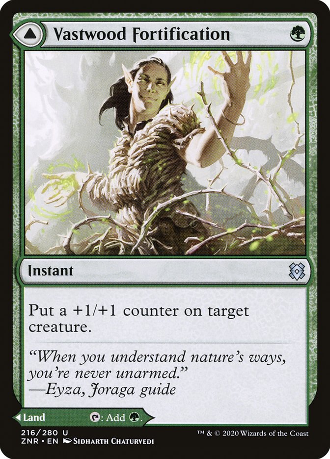 Vastwood Fortification // Vastwood Thicket 216 (Zendikar Rising)  | Chromatic Games