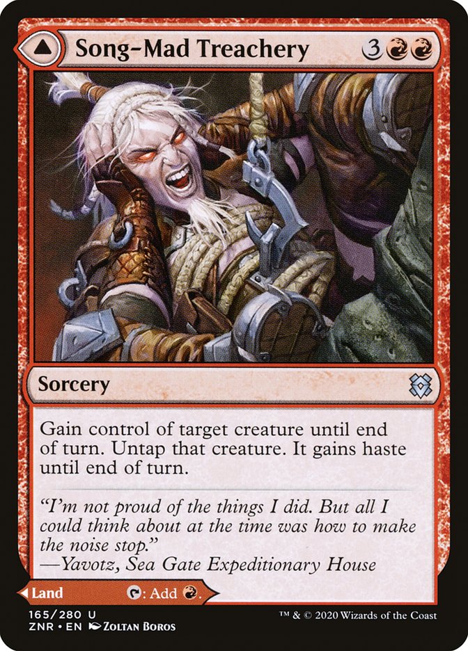 Song-Mad Treachery // Song-Mad Ruins 165/280 (Zendikar Rising)  - Foil | Chromatic Games