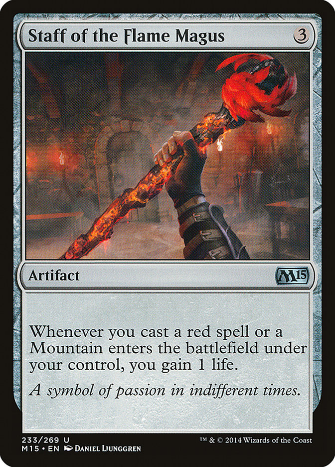 Staff of the Flame Magus 233/269 (Magic 2015 (M15))  - Foil | Chromatic Games