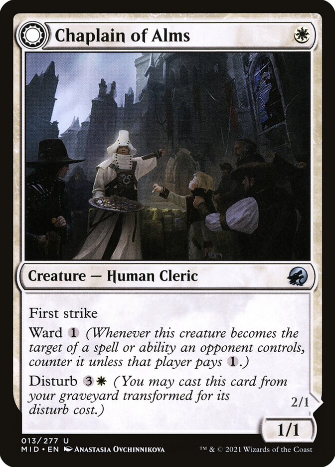 Chaplain of Alms // Chapel Shieldgeist 13/277 (Innistrad: Midnight Hunt)  | Chromatic Games