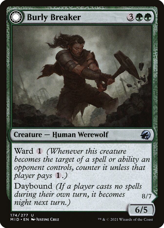 Burly Breaker // Dire-Strain Demolisher 174/277 (Innistrad: Midnight Hunt)  | Chromatic Games