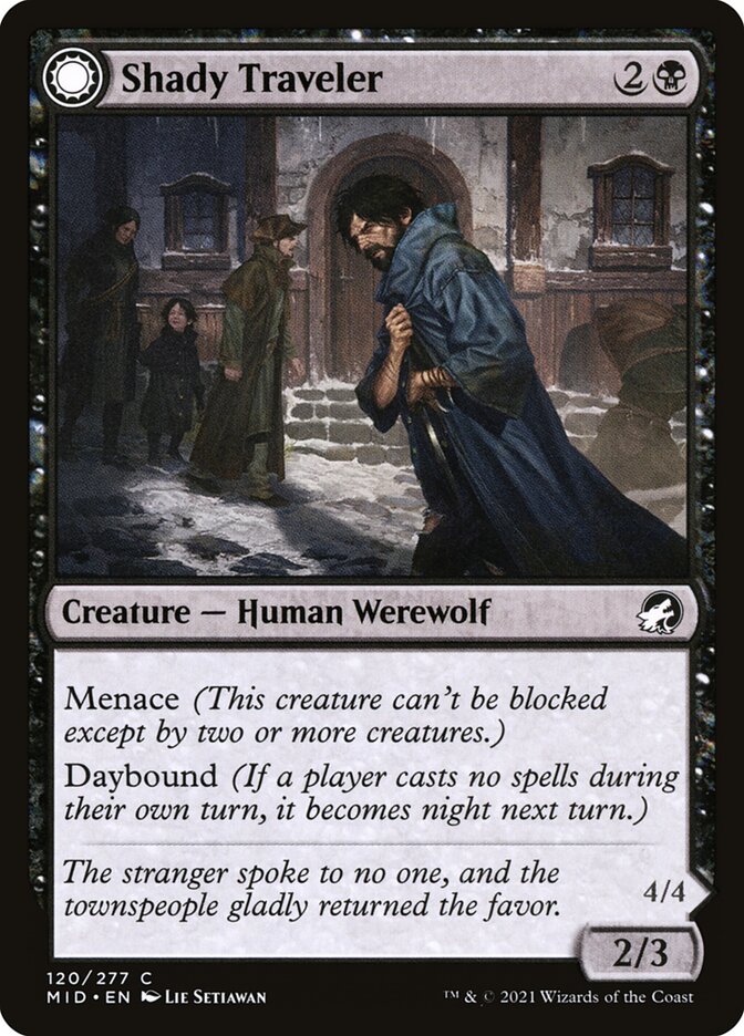 Shady Traveler // Stalking Predator 120/277 (Innistrad: Midnight Hunt)  | Chromatic Games