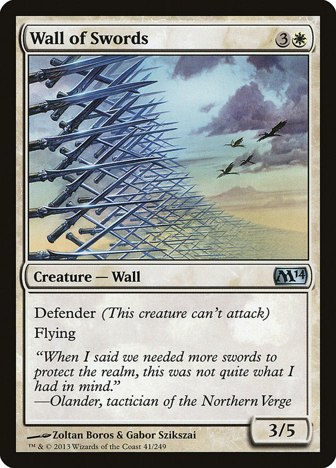 Wall of Swords 41/249 (Magic 2014 (M14))  | Chromatic Games
