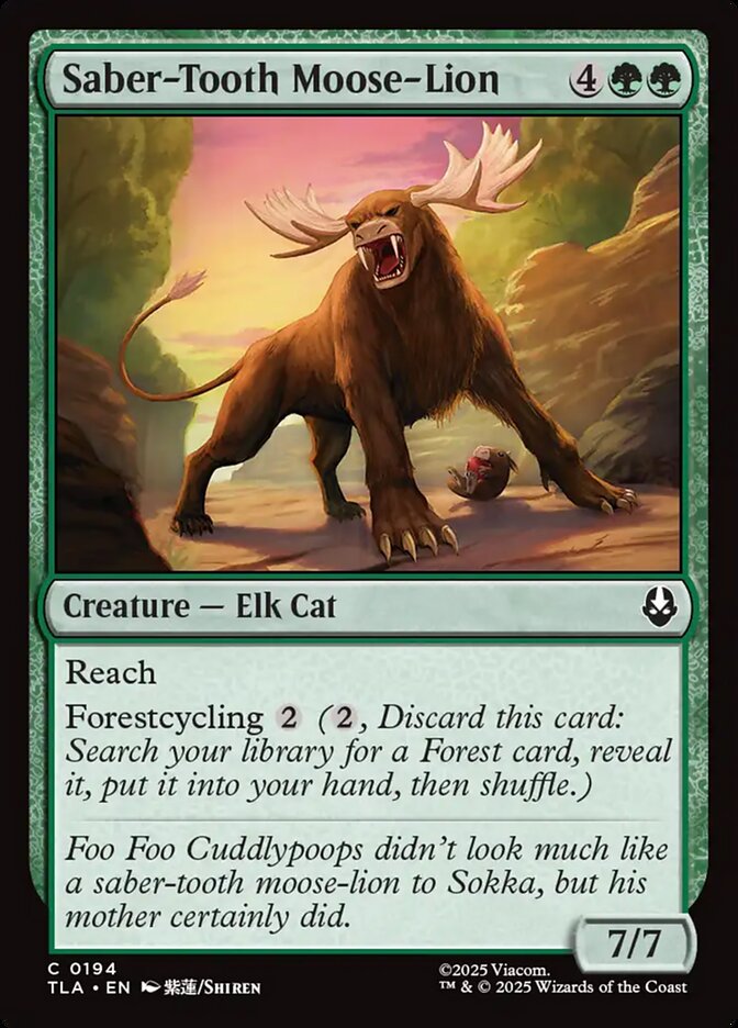 Saber-Tooth Moose-Lion 194/286 (Avatar: The Last Airbender)  | Chromatic Games