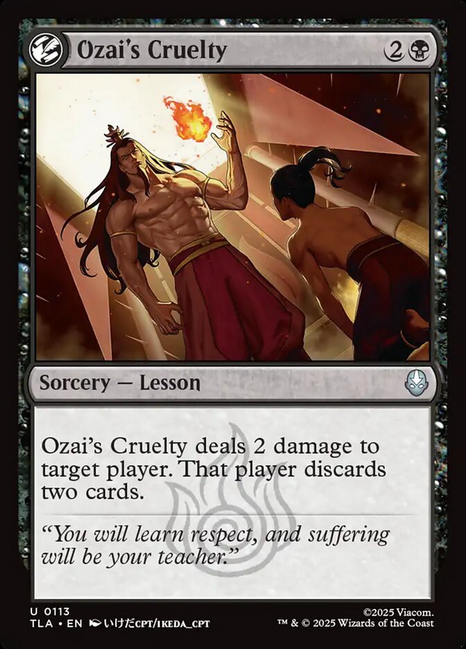 Ozai's Cruelty 113/286 (Avatar: The Last Airbender)  | Chromatic Games