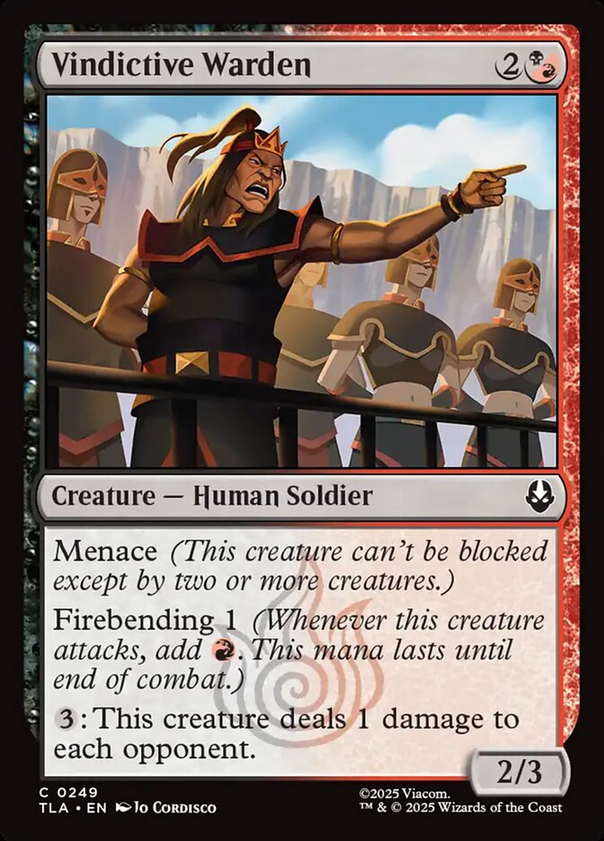 Vindictive Warden 249/286 (Avatar: The Last Airbender)  | Chromatic Games