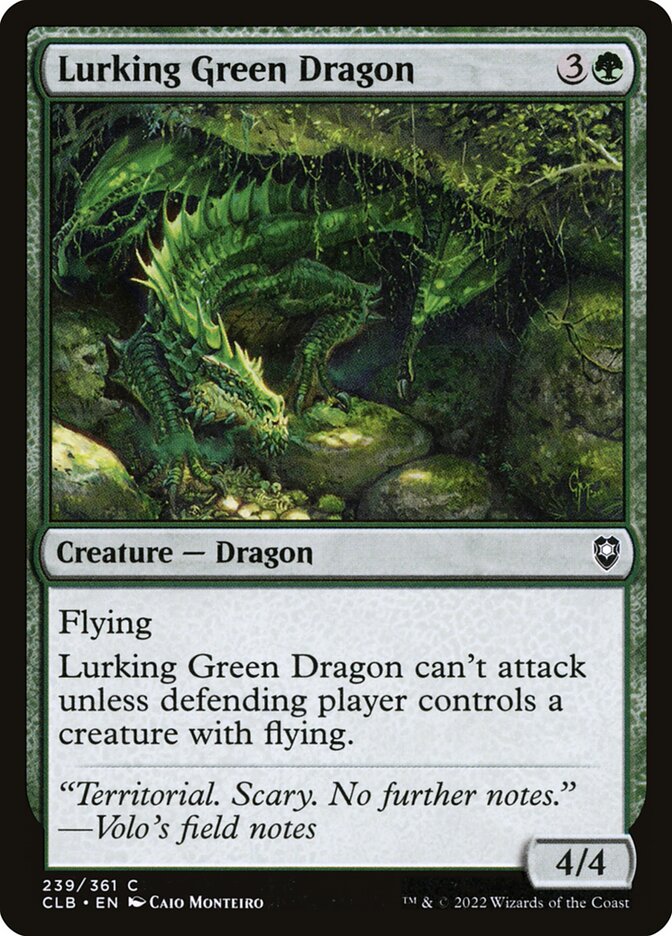 Lurking Green Dragon 239 (Commander Legends: Battle for Baldur's Gate)  - Foil | Chromatic Games