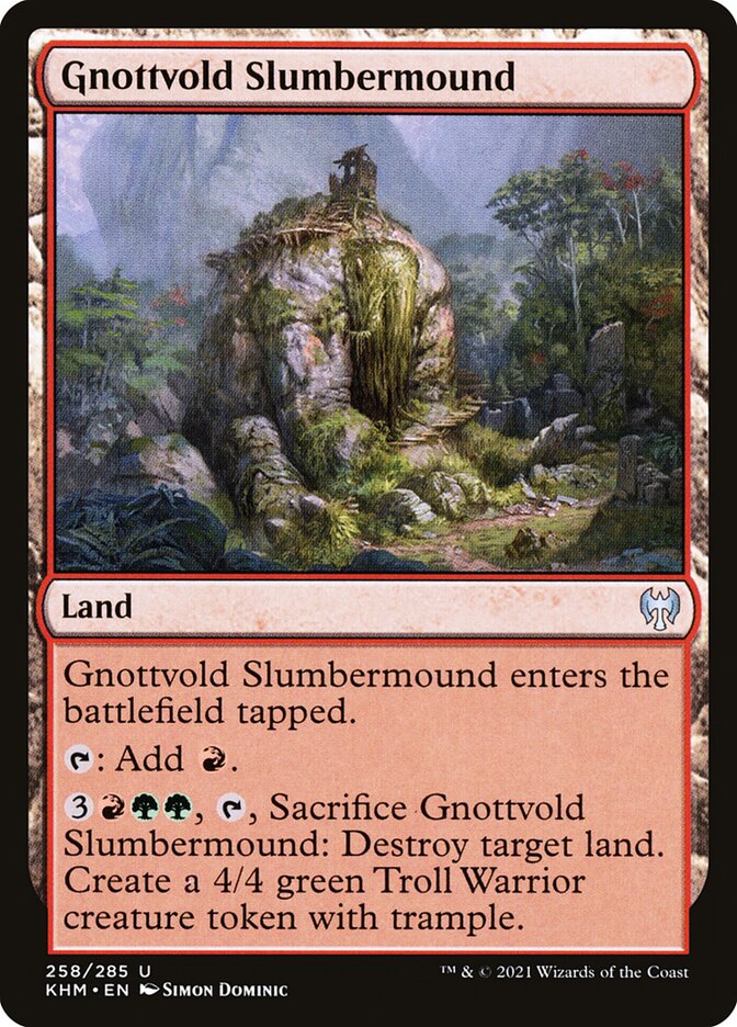 Gnottvold Slumbermound 258/285 (Kaldheim)  | Chromatic Games