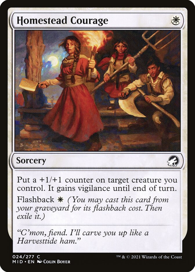 Homestead Courage 24/277 (Innistrad: Midnight Hunt)  - Foil | Chromatic Games