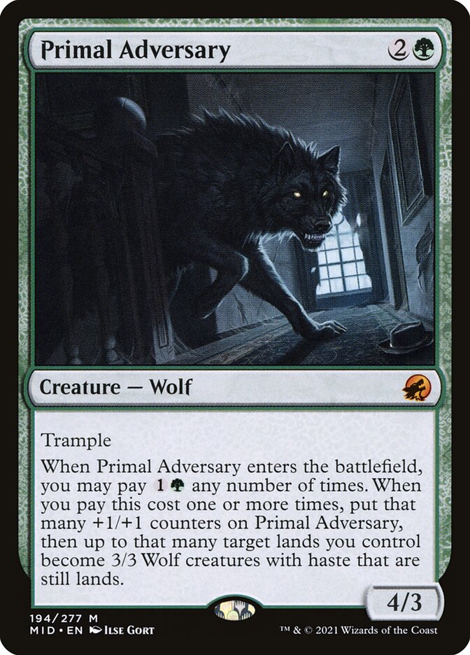 Primal Adversary 194 (Innistrad: Midnight Hunt)  | Chromatic Games