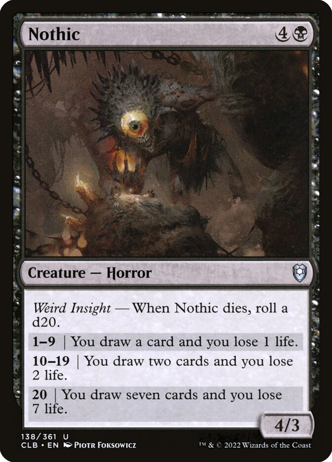 Nothic 138 (Commander Legends: Battle for Baldur's Gate)  - Foil | Chromatic Games