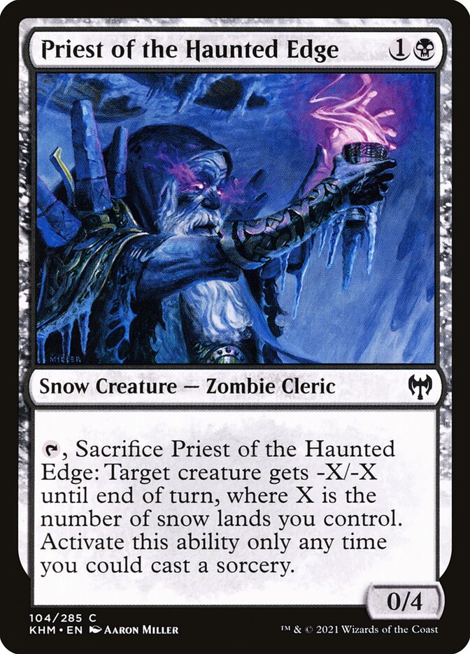 Priest of the Haunted Edge 104/285 (Kaldheim)  - Foil | Chromatic Games