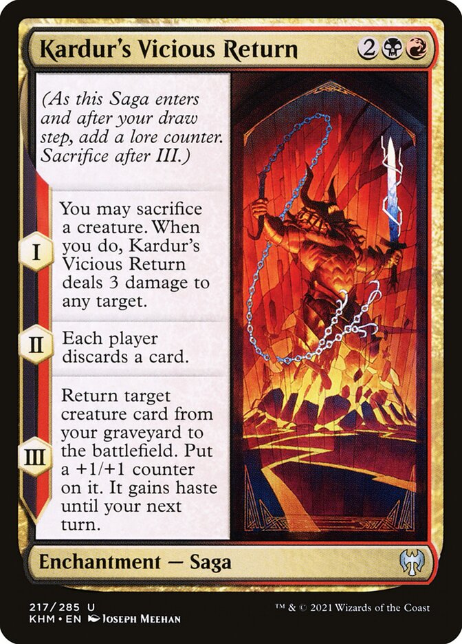 Kardur's Vicious Return 217/285 (Kaldheim)  - Foil | Chromatic Games