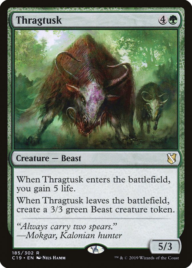 Thragtusk 185/302 (Commander 2019)  | Chromatic Games