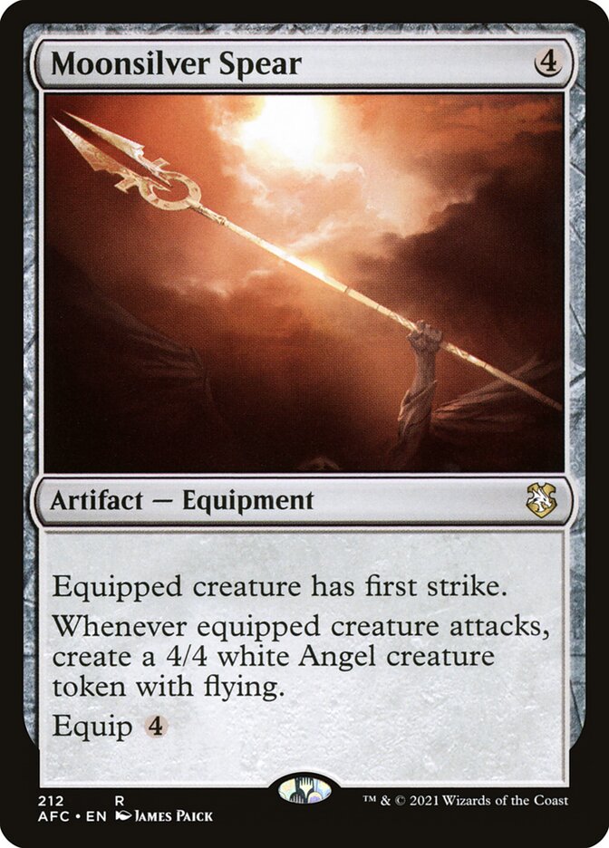 Moonsilver Spear 212/62 (Commander: Adventures in the Forgotten Realms)  | Chromatic Games