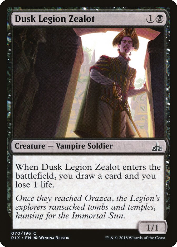 Dusk Legion Zealot 70/196 (Rivals of Ixalan)  | Chromatic Games