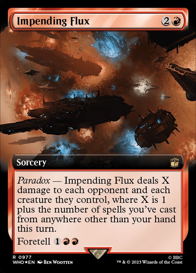 Impending Flux 977/331 (Universes Beyond: Doctor Who)  - Extended Art Surge Foil | Chromatic Games