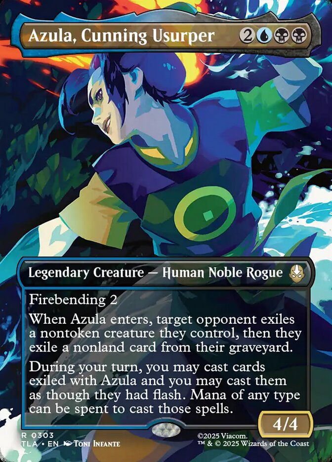 Azula, Cunning Usurper 303/286 (Avatar: The Last Airbender)  - Borderless | Chromatic Games