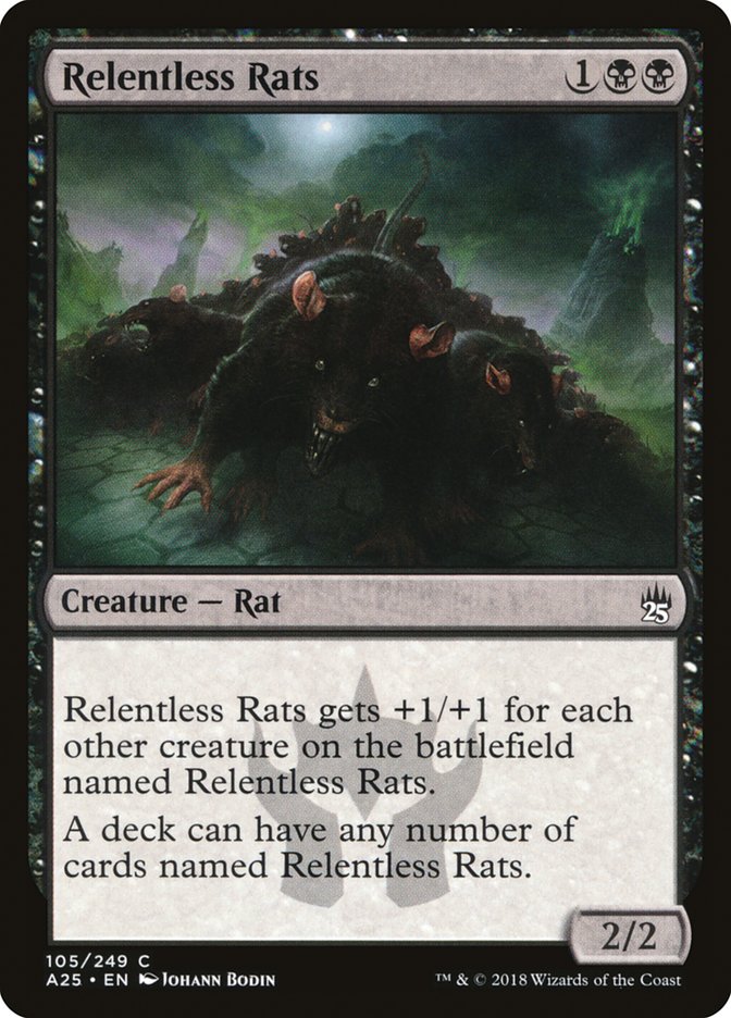 Relentless Rats 105/249 (Masters 25)  | Chromatic Games