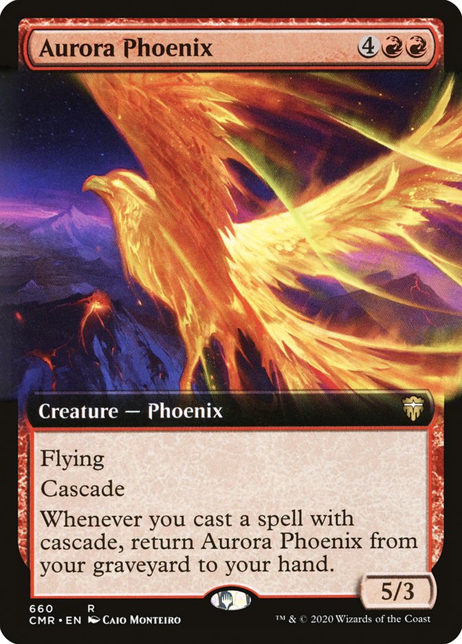 Aurora Phoenix 660 (Commander Legends)  - Extended Art | Chromatic Games