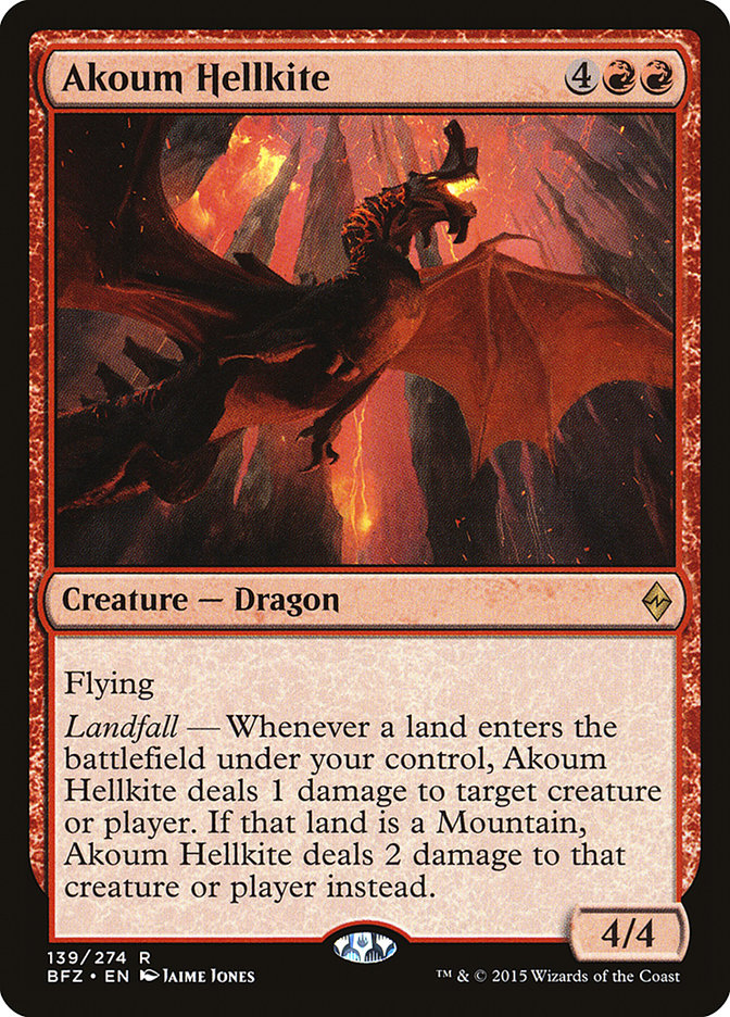 Akoum Hellkite 139/274 (Battle for Zendikar)  | Chromatic Games