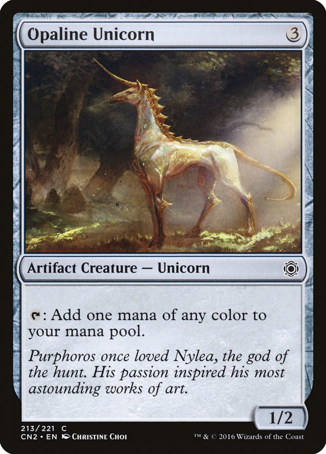 Opaline Unicorn 213/221 (Conspiracy: Take the Crown)  | Chromatic Games