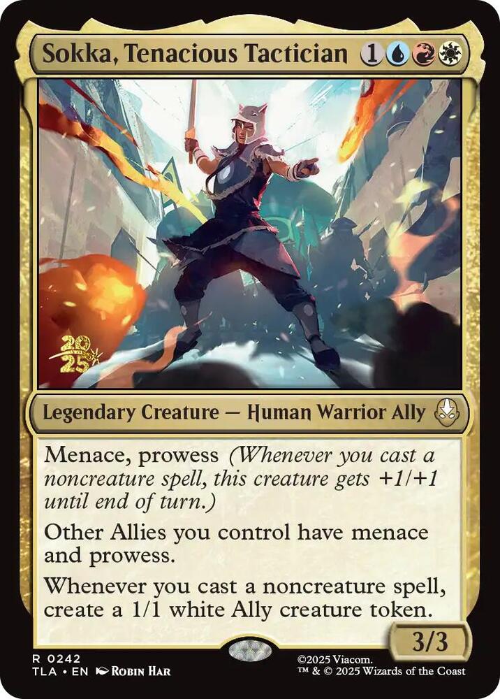 Sokka Tenacious Tactician 242s/88 (Prerelease Cards)  - Foil | Chromatic Games