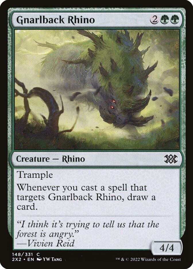 Gnarlback Rhino 148/331 (Double Masters 2022)  | Chromatic Games