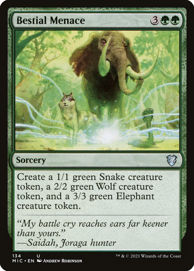 Bestial Menace 134/38 (Commander: Innistrad: Midnight Hunt)  | Chromatic Games