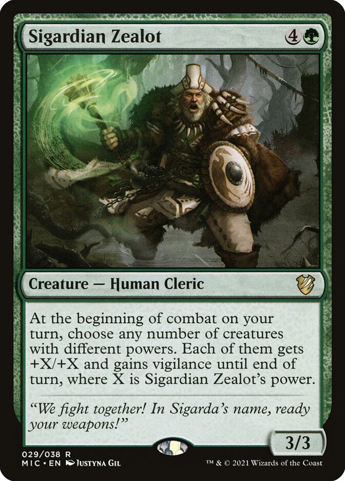 Sigardian Zealot 29/38 (Commander: Innistrad: Midnight Hunt)  | Chromatic Games